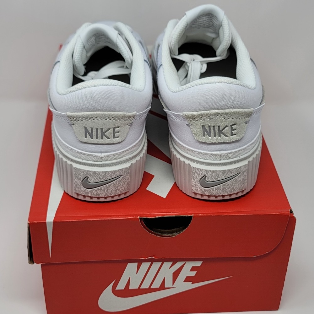 Nike Court legacy lift Platform Sneakers Women's 9.5 White/Silver HQ2307 100 - Picture 4 of 7